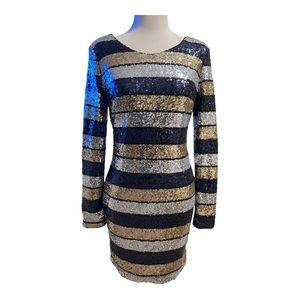 Striped Sequin Dress